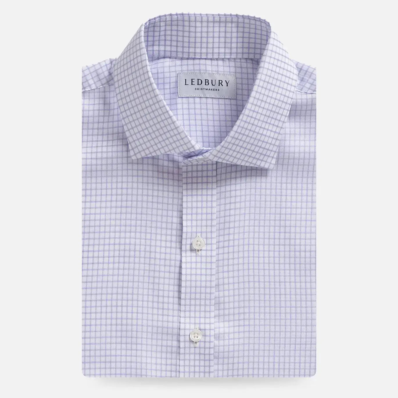 The Lavender Owenby Comfort Stretch Check Custom Shirt Custom Dress Shirt- Ledbury