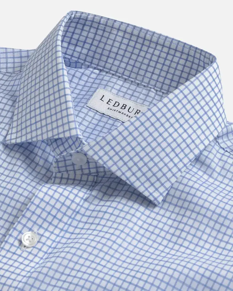 The Light Blue Owenby Comfort Stretch Custom Shirt Custom Dress Shirt- Ledbury