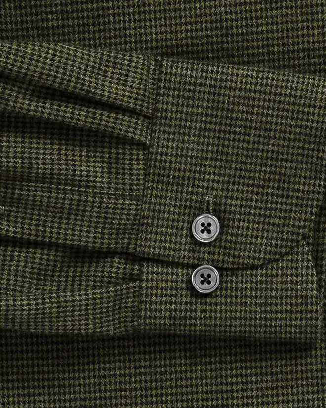 The Green Conlon Houndstooth Custom Shirt Custom Casual Shirt- Ledbury