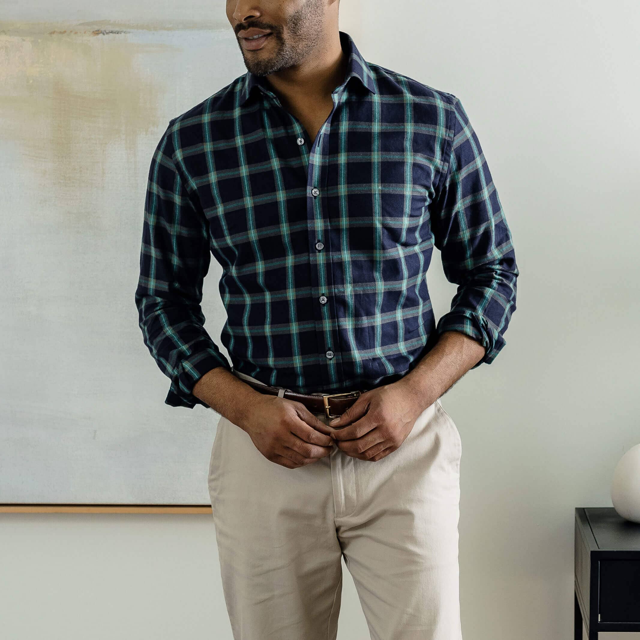 The Juniper Woodly Plaid Custom Shirt Custom Casual Shirt- Ledbury