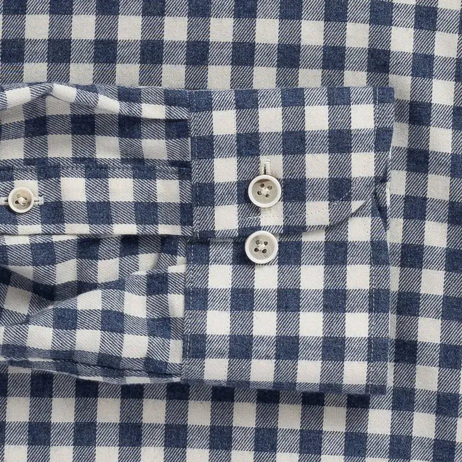 The Smoky Blue Rogers Gingham Custom Shirt Custom Casual Shirt- Ledbury