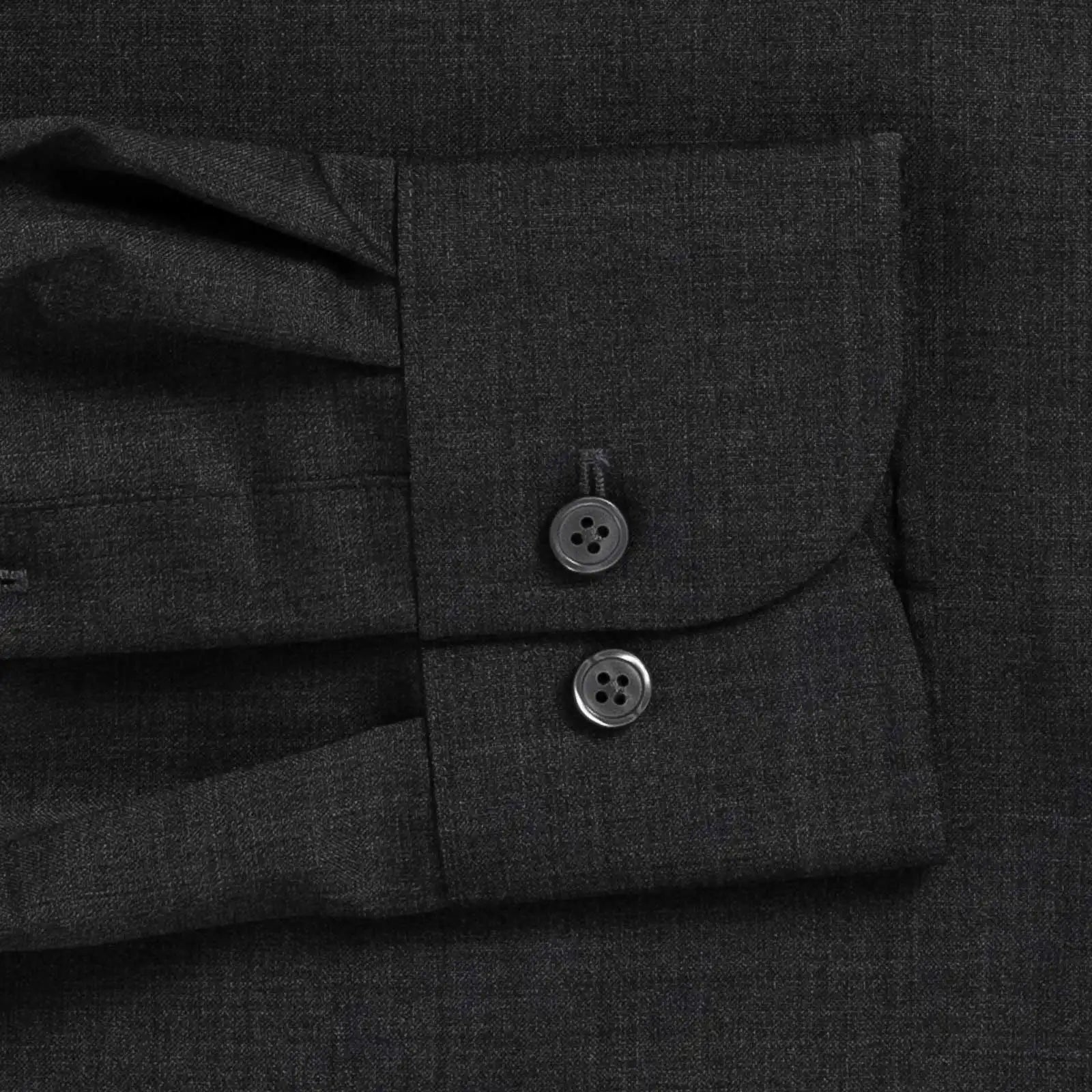 The Charcoal Reda Active Comfort Stretch Merino Custom Shirt Custom Dress Shirt- Ledbury