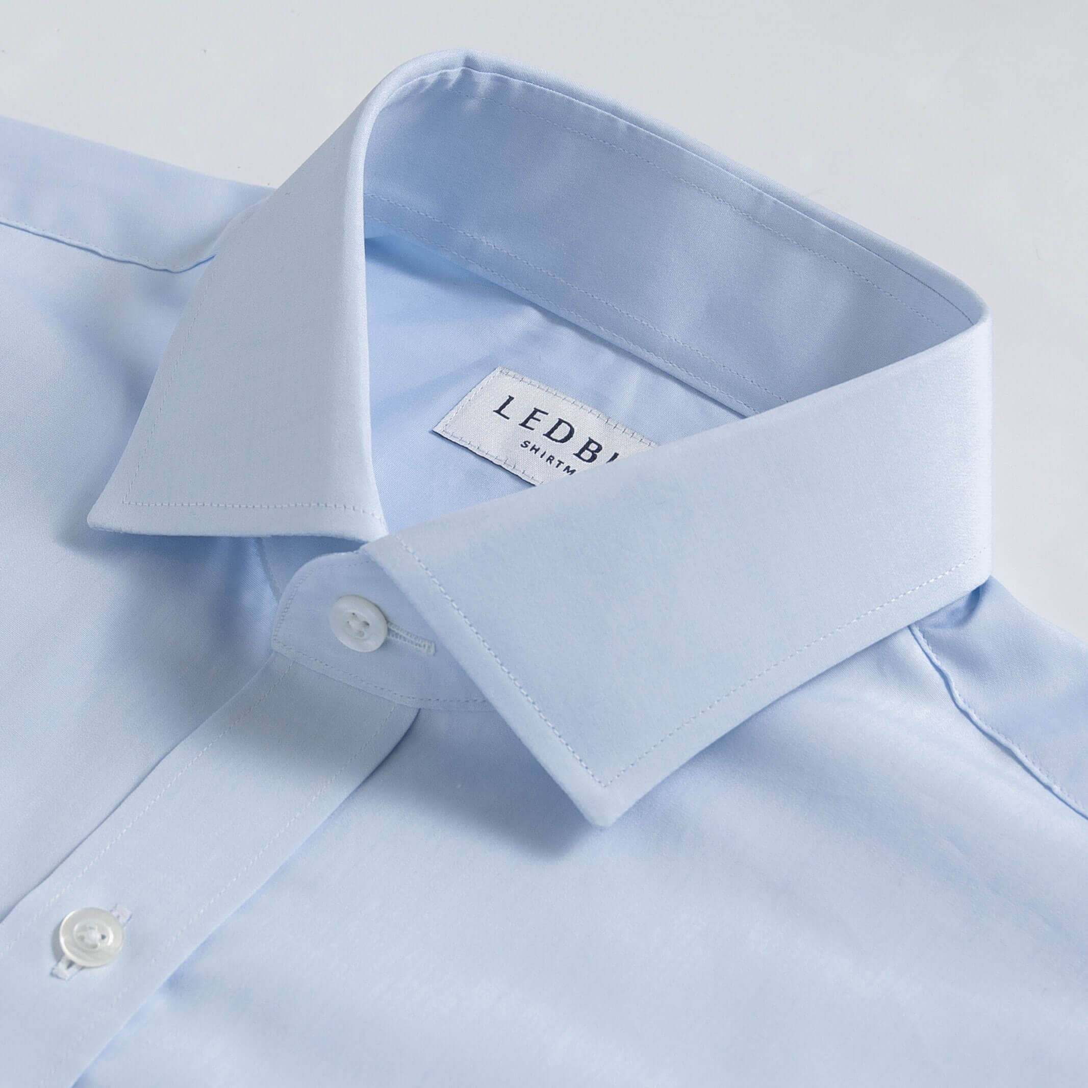 The Light Blue Regent 120s Poplin Custom Shirt Custom Dress Shirt- Ledbury