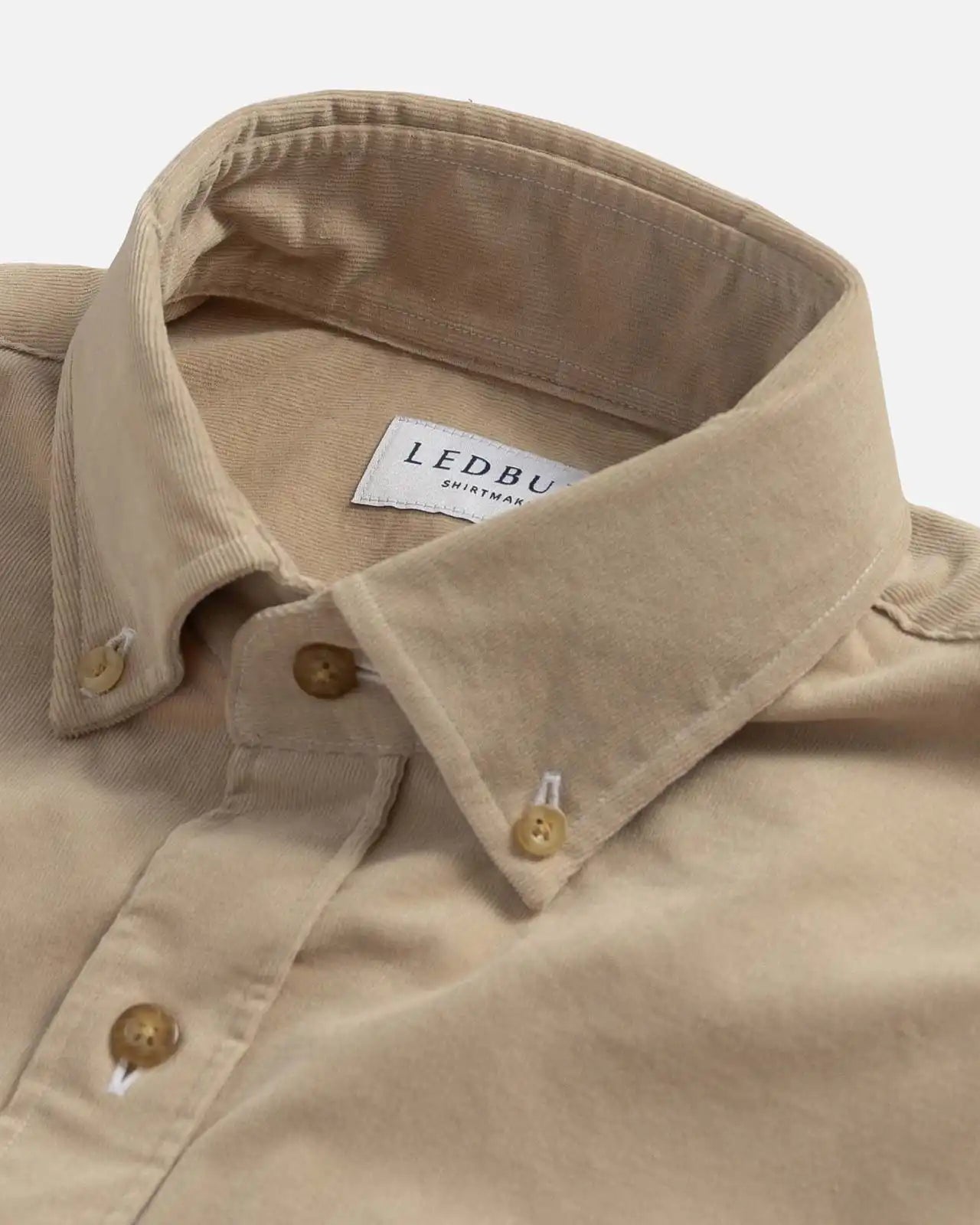 The Tan Foxcroft Corduroy Custom Shirt Custom Casual Shirt- Ledbury