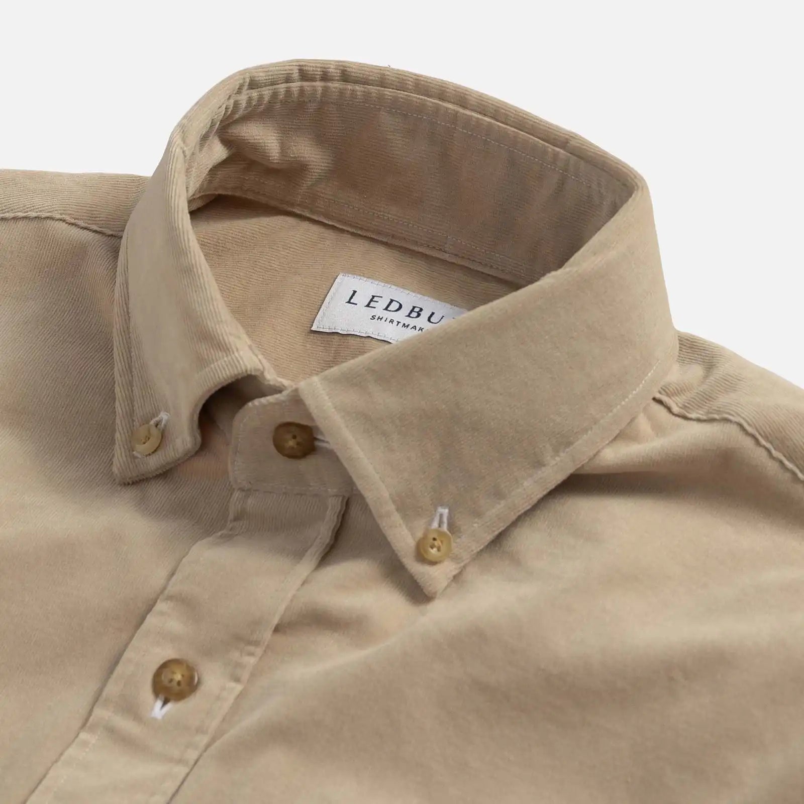 The Tan Foxcroft Corduroy Custom Shirt Custom Casual Shirt- Ledbury