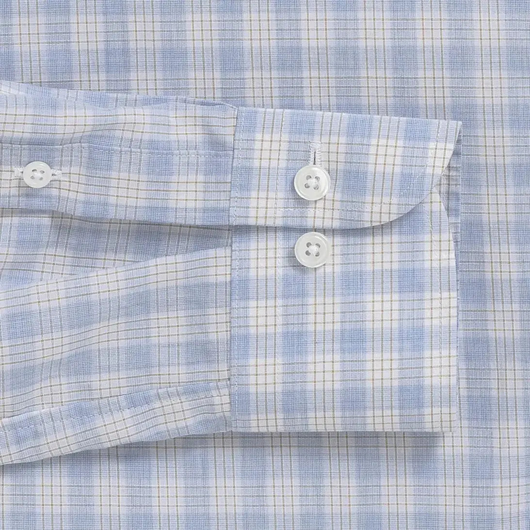 The Light Blue Chamlin Check Custom Shirt Custom Dress Shirt- Ledbury