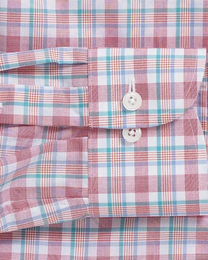 The Watermelon Winstead Plaid Custom Shirt Custom Dress Shirt- Ledbury