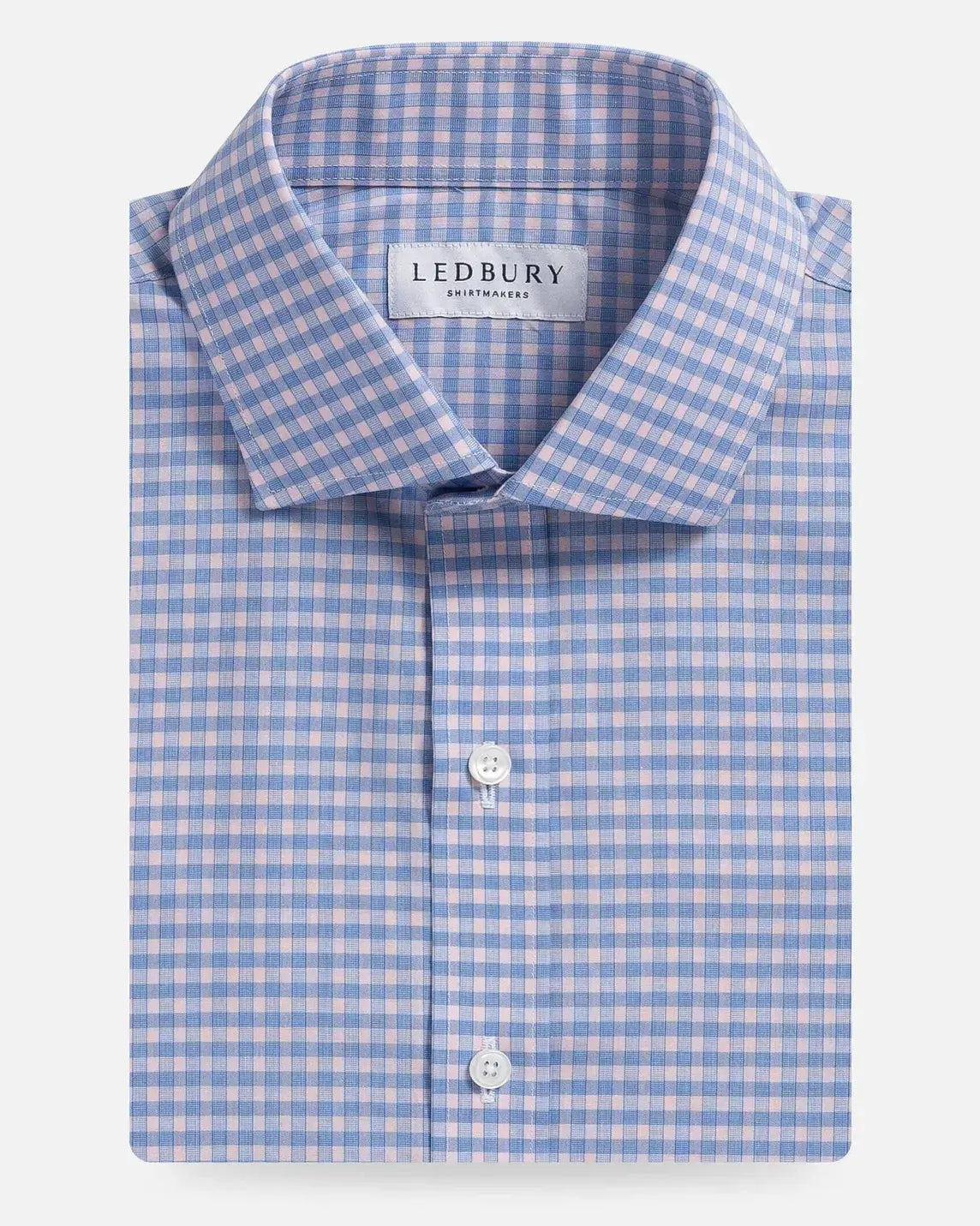 The Pink Foley Gingham Custom Shirt Custom Dress Shirt- Ledbury