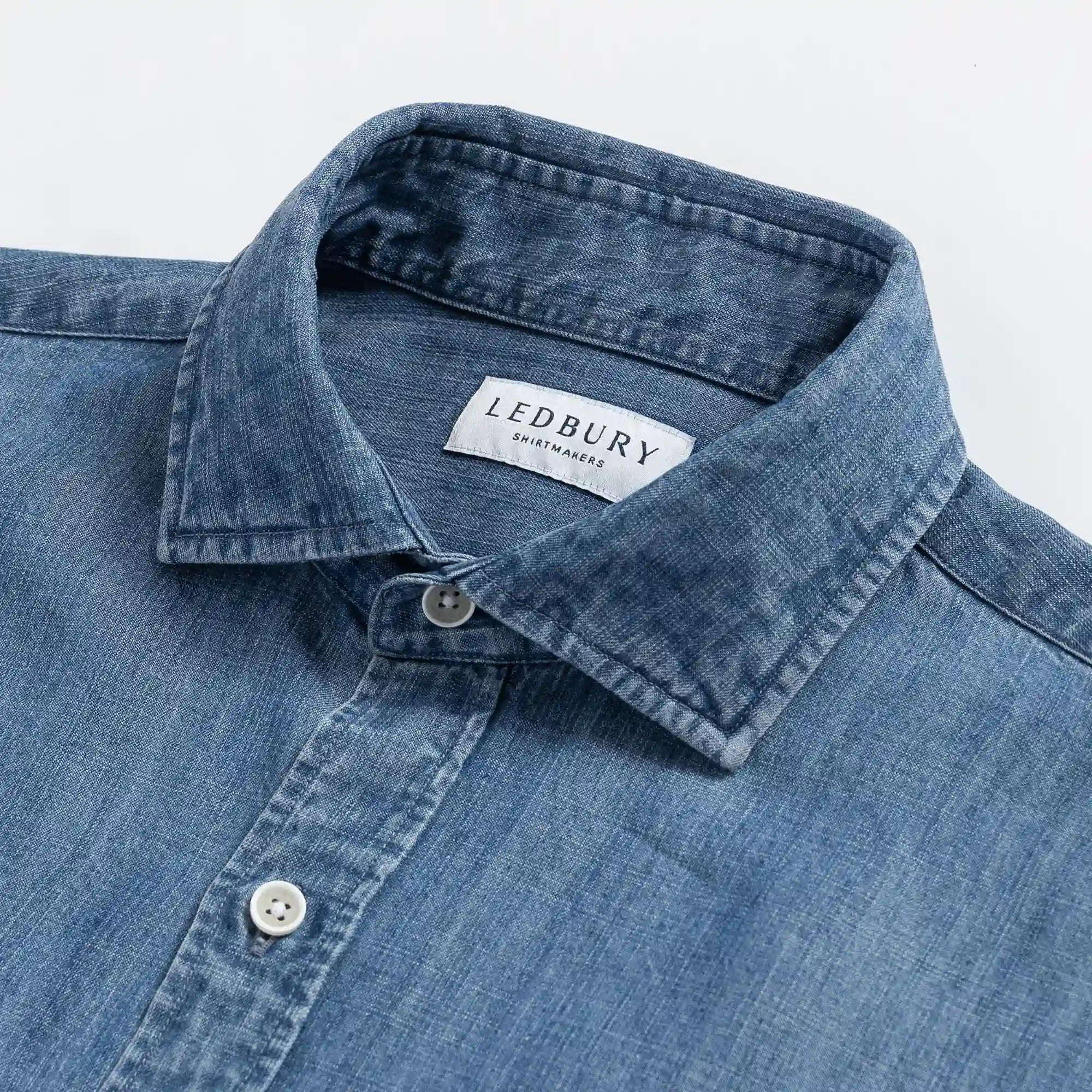 The Blue Easton Denim Custom Shirt Custom Casual Shirt- Ledbury