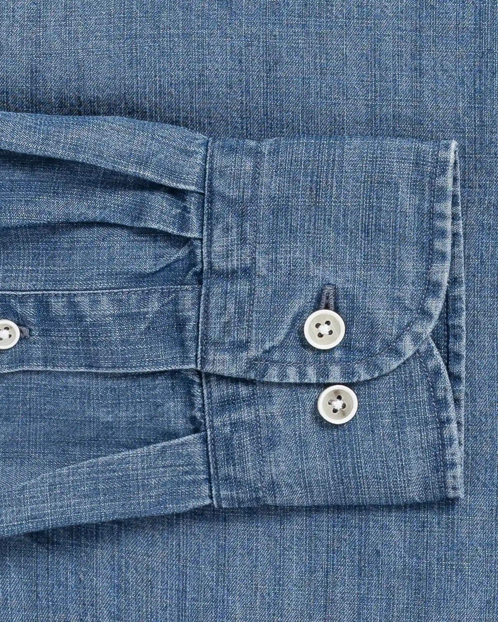 The Blue Easton Denim Custom Shirt Custom Casual Shirt- Ledbury