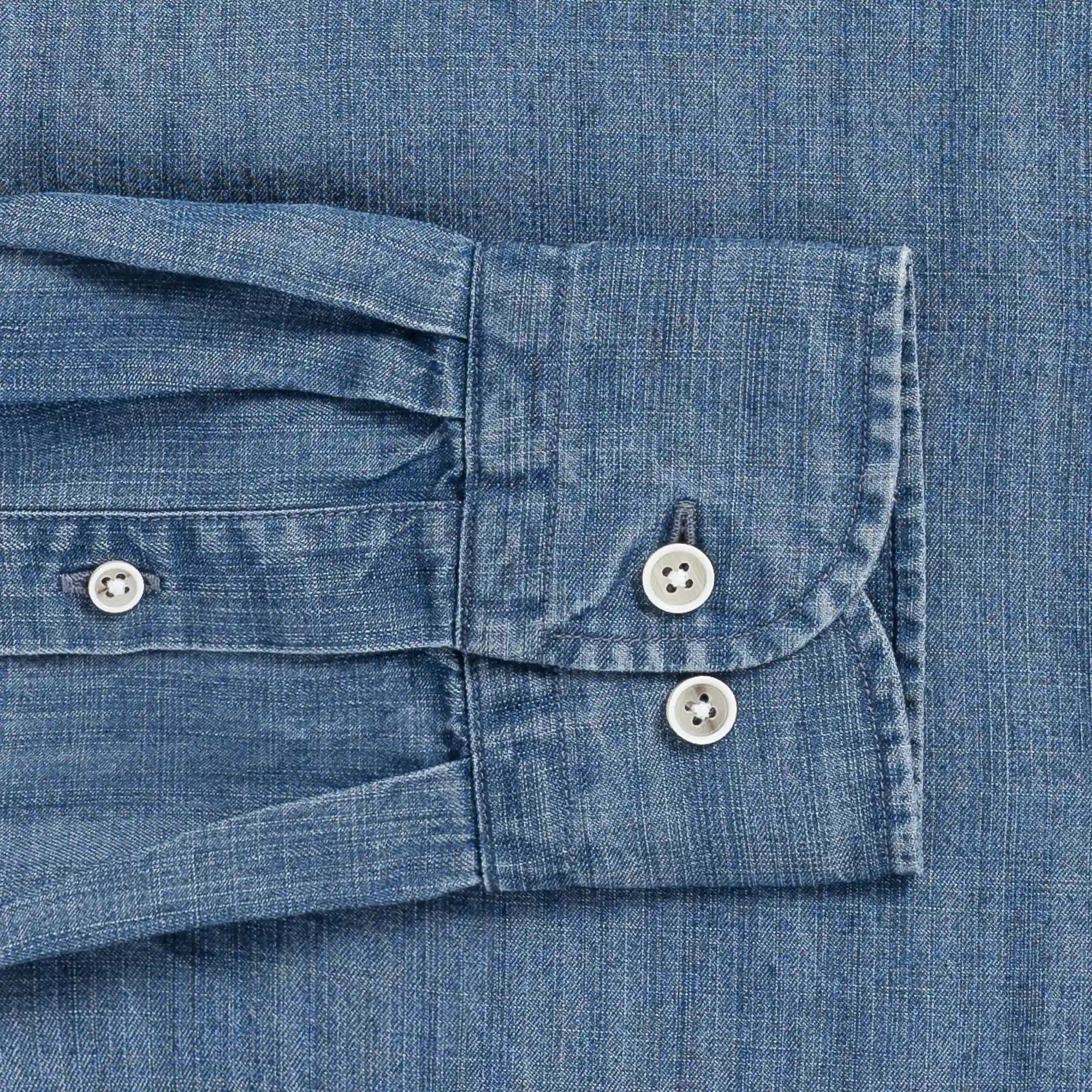 The Blue Easton Denim Custom Shirt Custom Casual Shirt- Ledbury