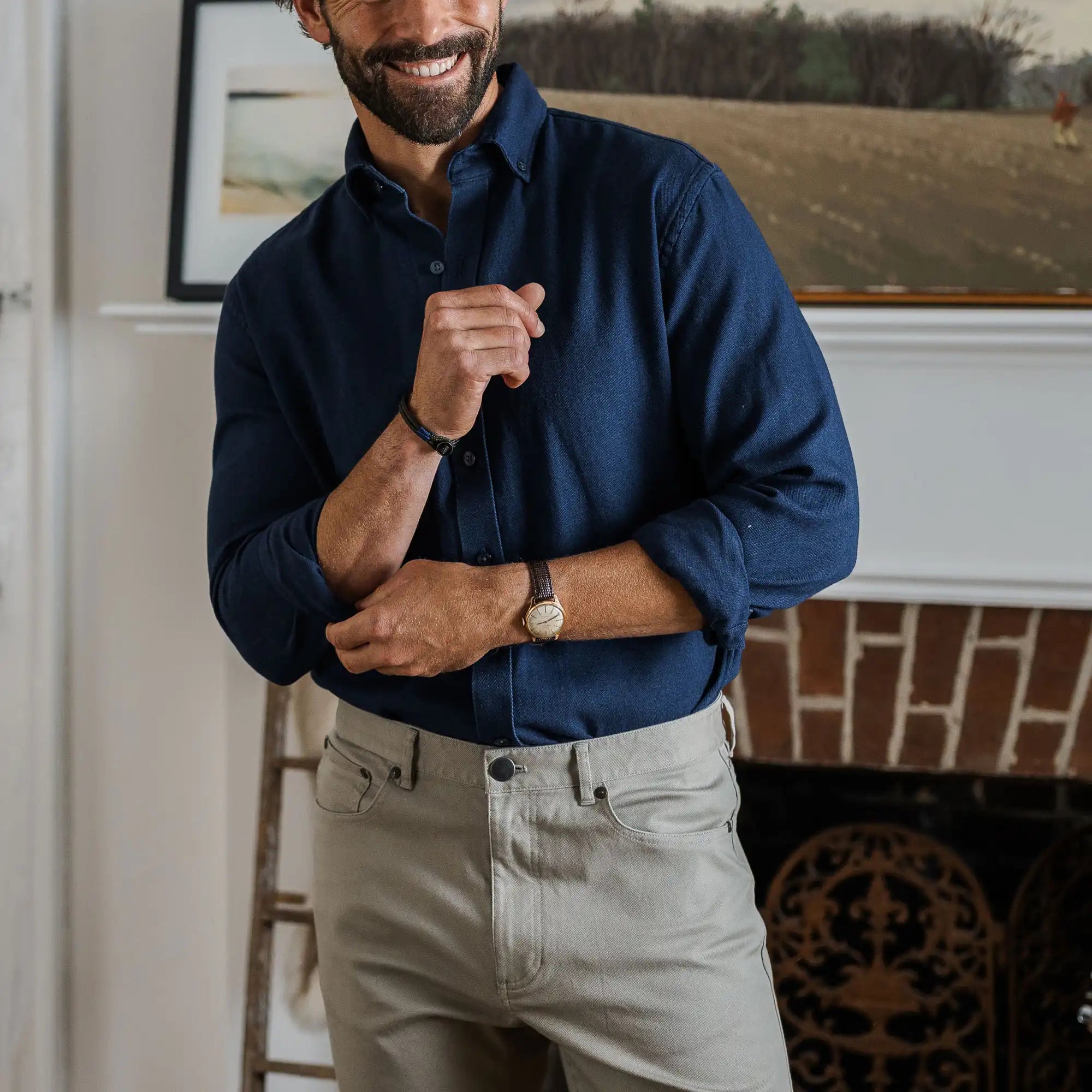 The Indigo Lisden Denim Custom Shirt Custom Casual Shirt- Ledbury