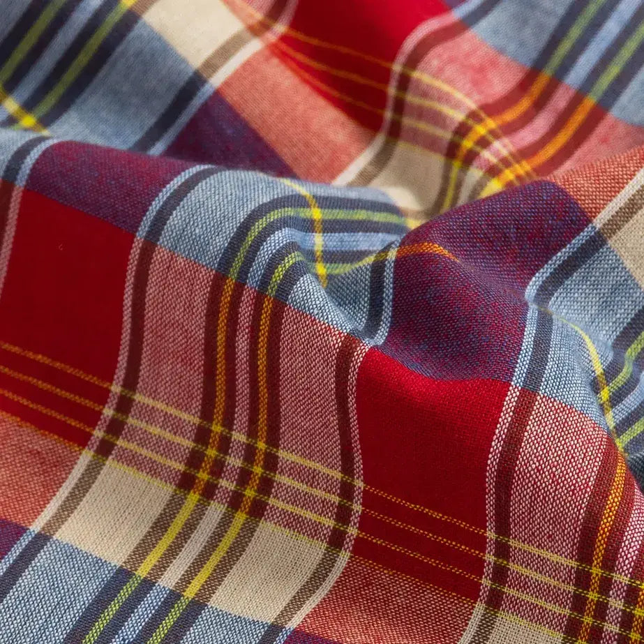 The Red Elba Madras Plaid Custom Shirt Custom Casual Shirt- Ledbury