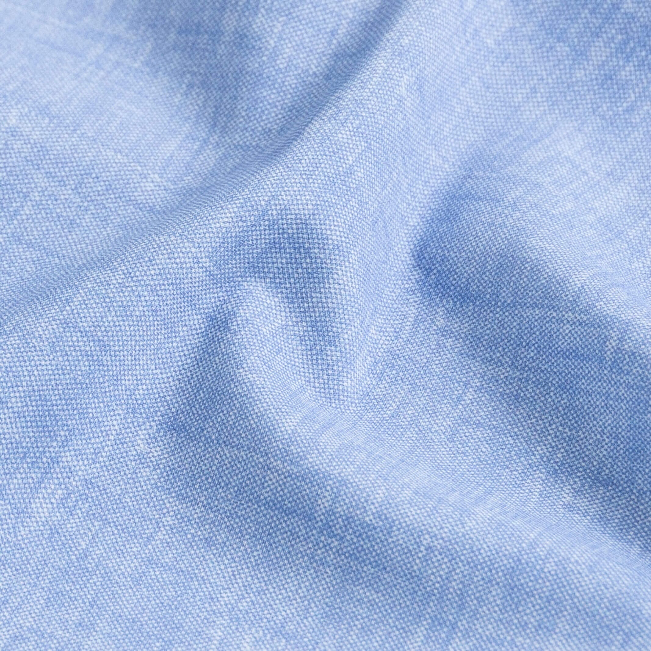 The Sky Blue Patton Chambray Print Knit Custom Shirt Custom Casual Shirt- Ledbury