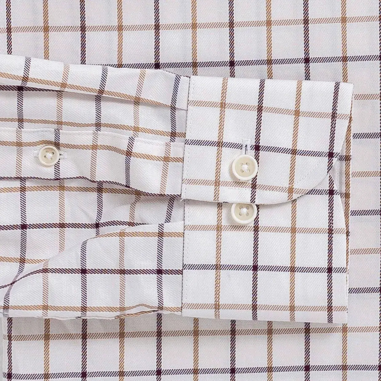 The Eggplant Hastings Windowpane Check Custom Shirt Custom Dress Shirt- Ledbury