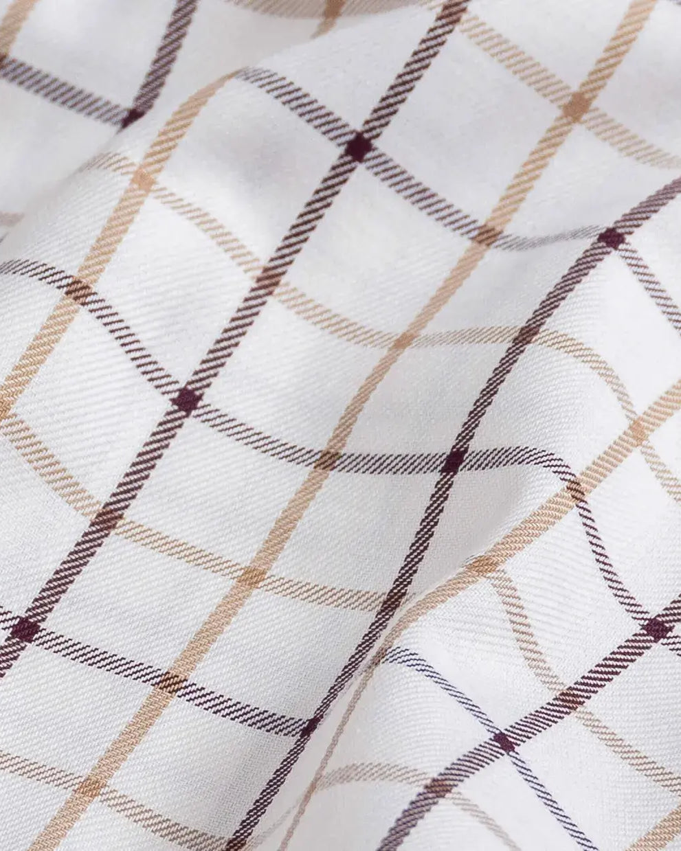 The Eggplant Hastings Windowpane Check Custom Shirt Custom Dress Shirt- Ledbury