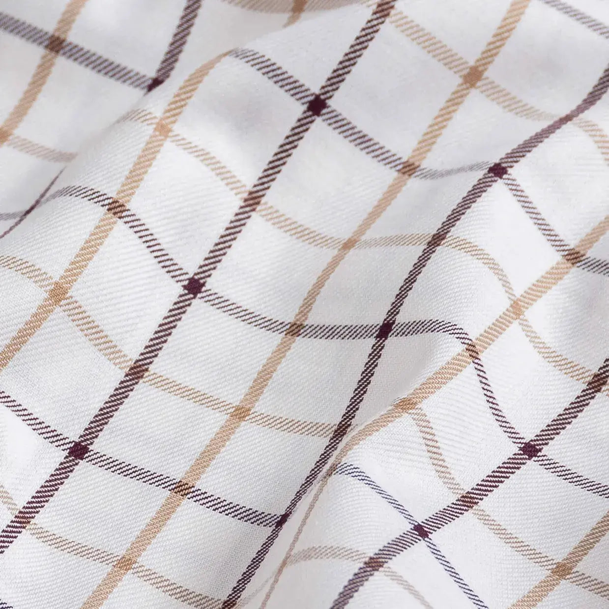 The Eggplant Hastings Windowpane Check Custom Shirt Custom Dress Shirt- Ledbury