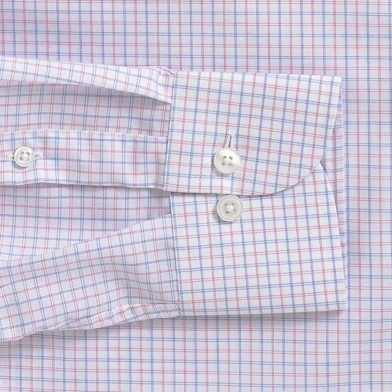 The Pink Voigt Poplin Check Custom Shirt Custom Dress Shirt- Ledbury