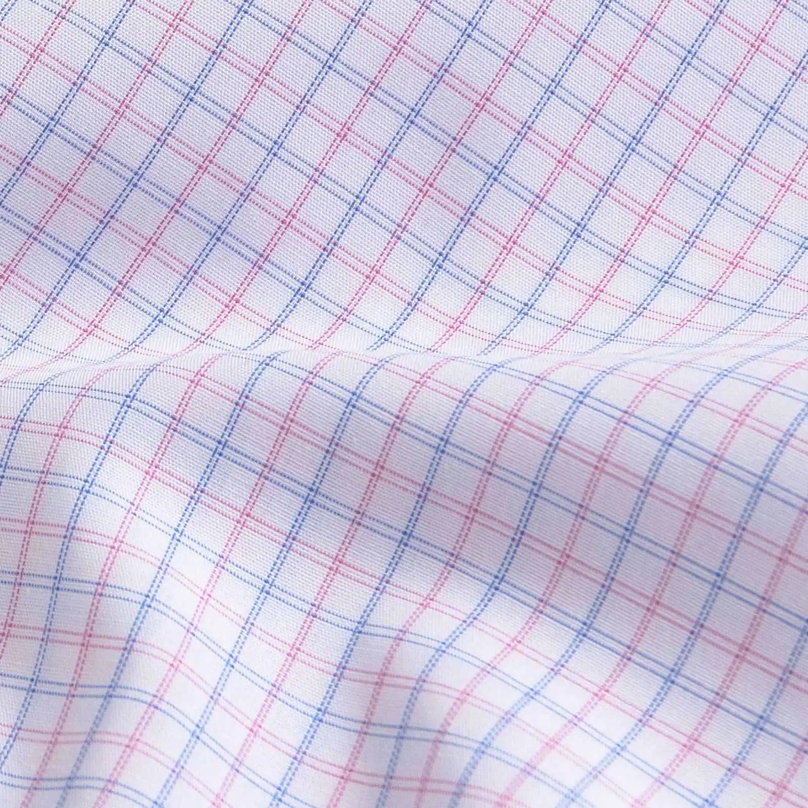 The Pink Voigt Poplin Check Custom Shirt Custom Dress Shirt- Ledbury