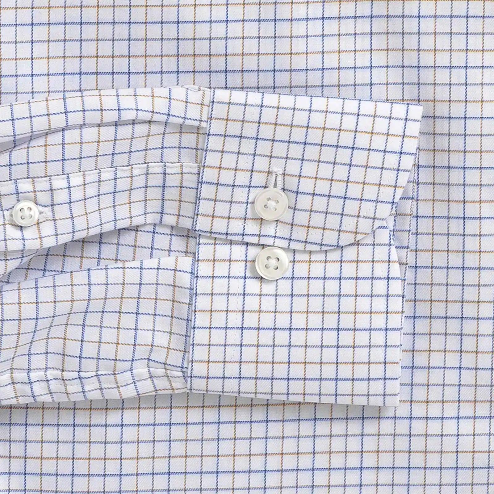 The Blue Taft Check Custom Shirt Custom Dress Shirt- Ledbury