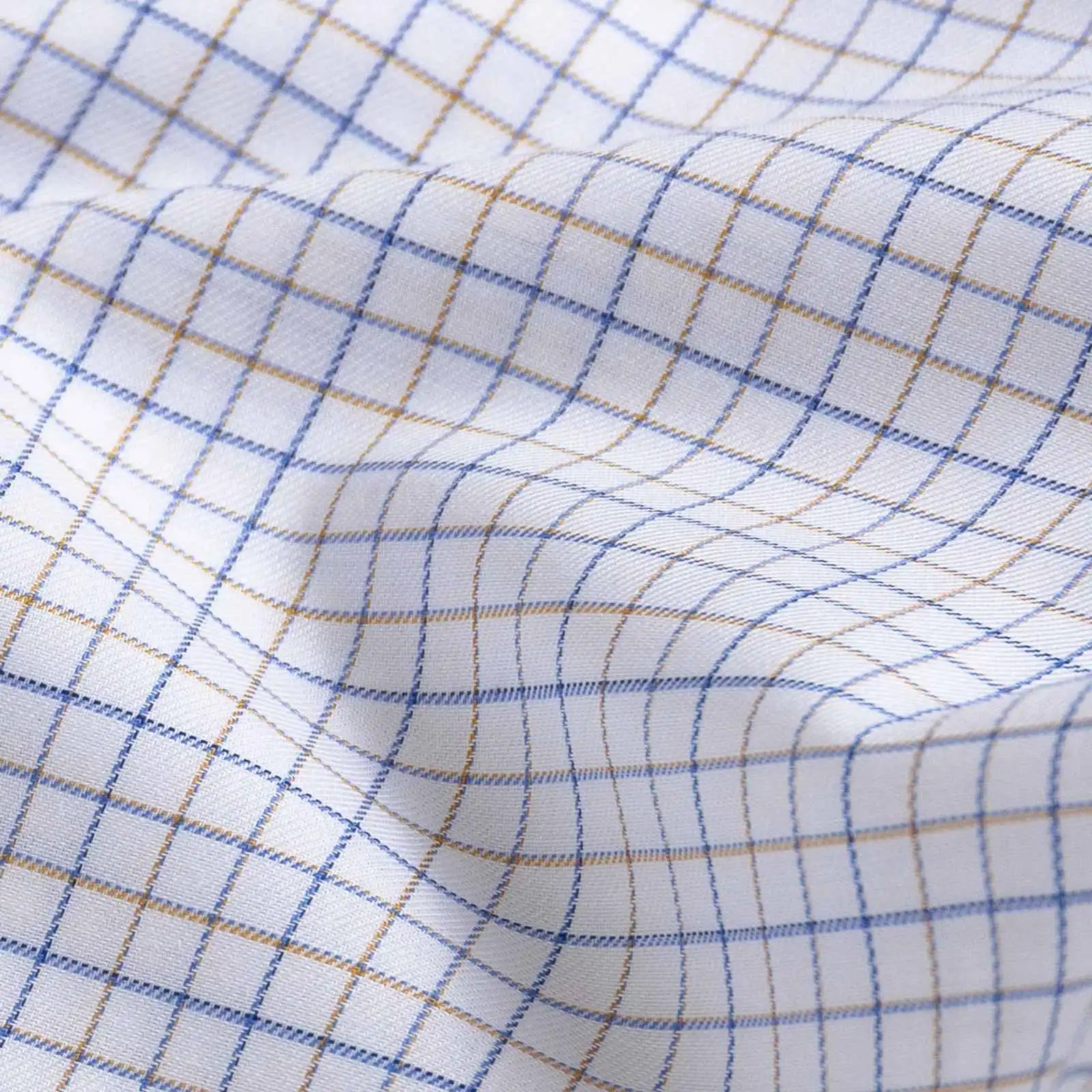 The Blue Taft Check Custom Shirt Custom Dress Shirt- Ledbury