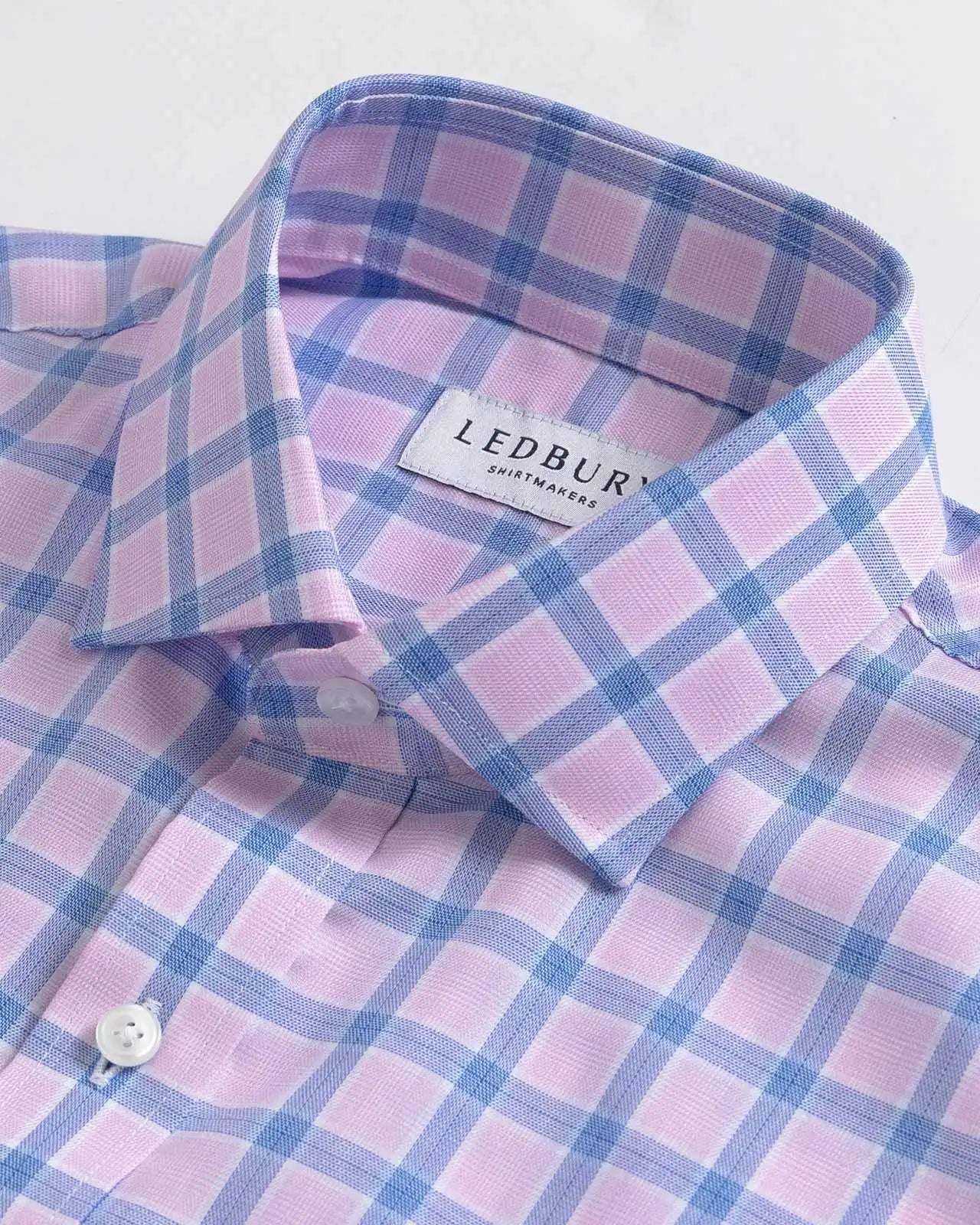 The Pink Brimley Check Custom Shirt Custom Dress Shirt- Ledbury