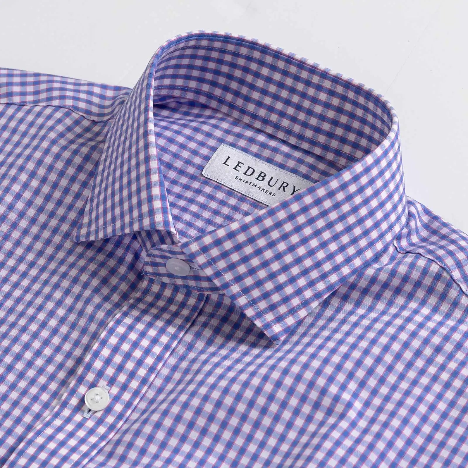 The Watermelon Gibson Gingham Custom Shirt Custom Dress Shirt- Ledbury