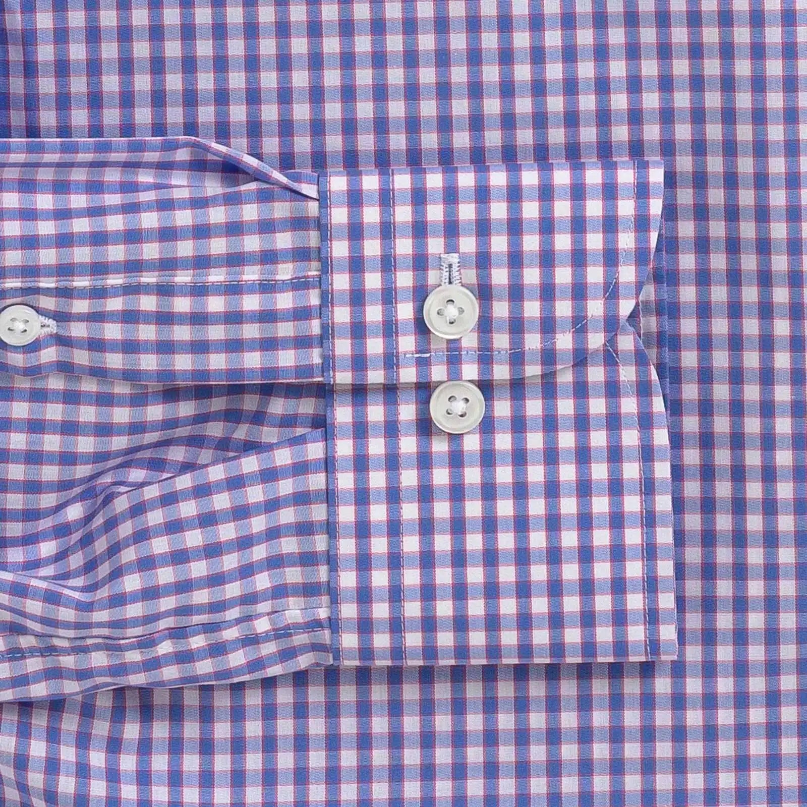 The Watermelon Gibson Gingham Custom Shirt Custom Dress Shirt- Ledbury