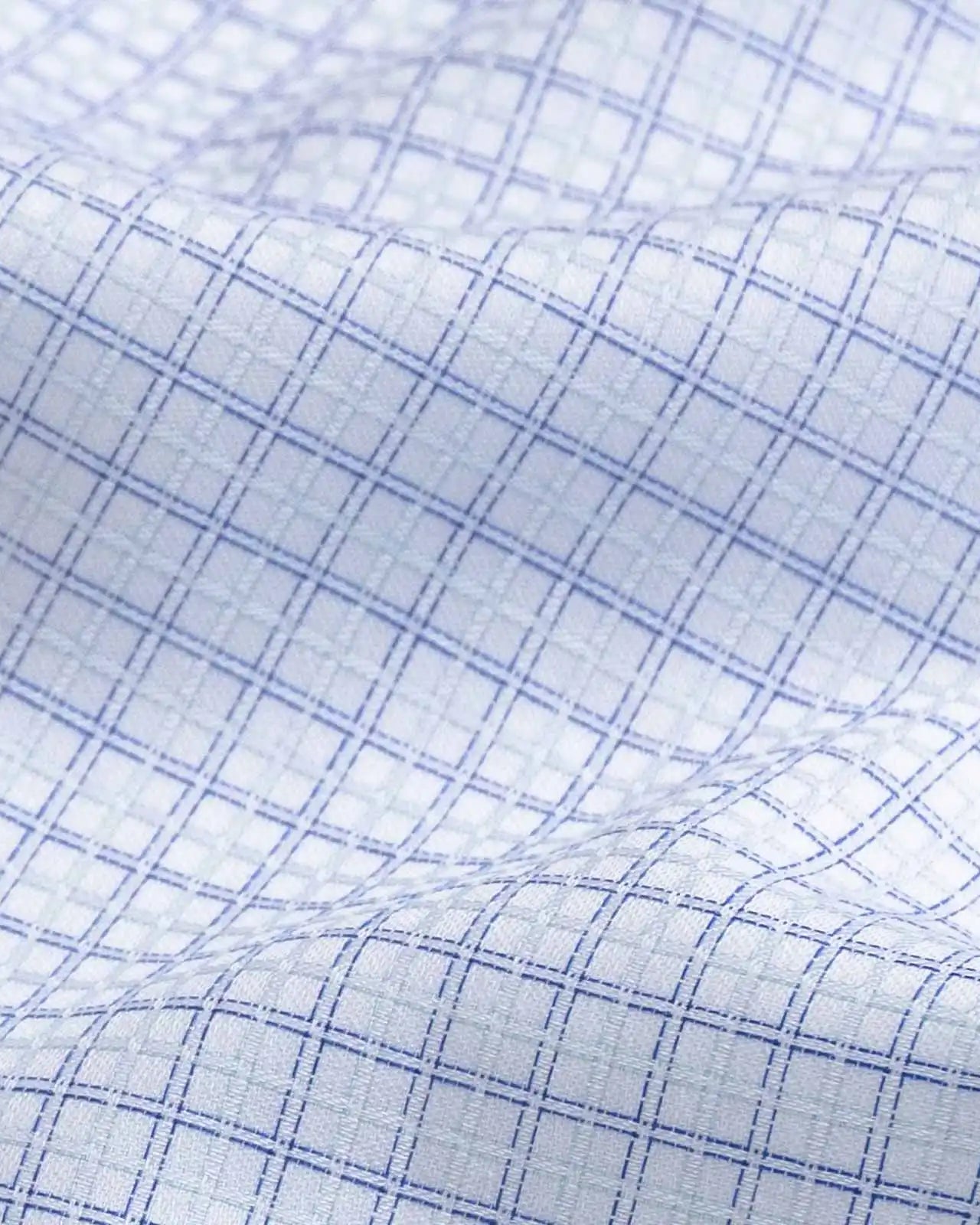 The Blue Hoyt Check Custom Shirt Custom Dress Shirt- Ledbury