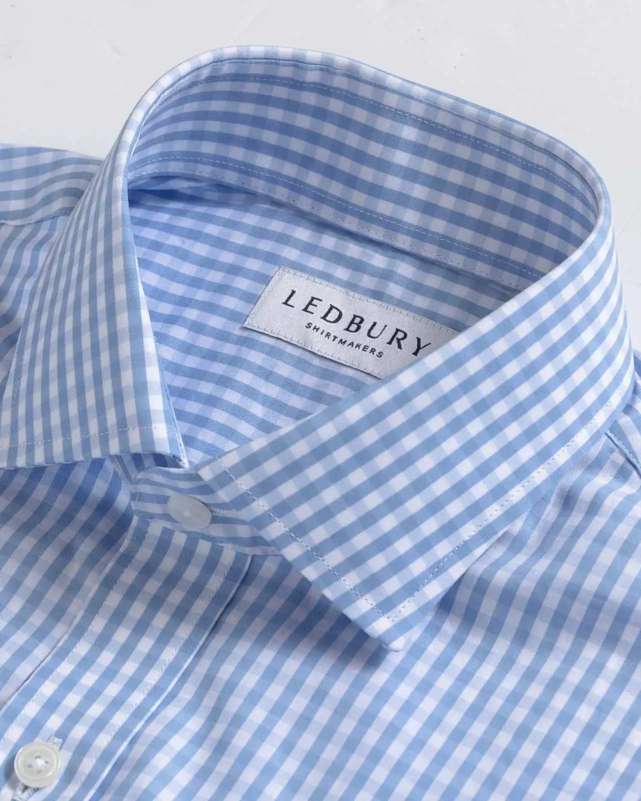 The Blue Plover Gingham Custom Shirt Custom Dress Shirt- Ledbury
