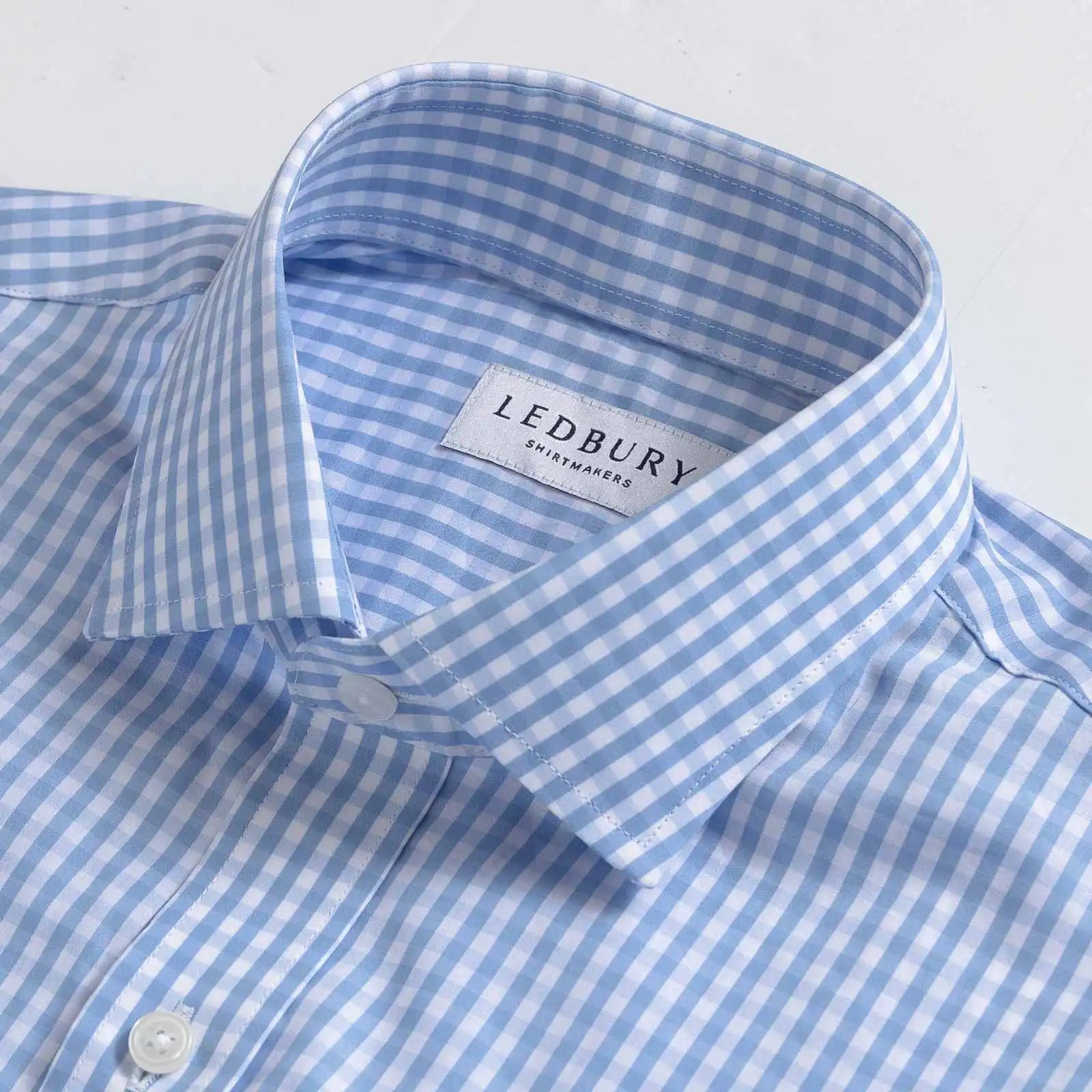 The Blue Plover Gingham Custom Shirt Custom Dress Shirt- Ledbury