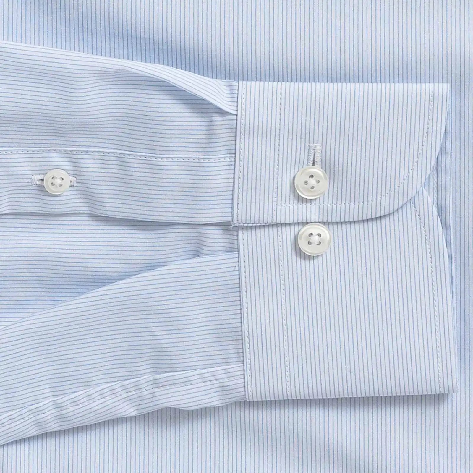 The Light Blue Horton Stripe Custom Shirt Custom Dress Shirt- Ledbury