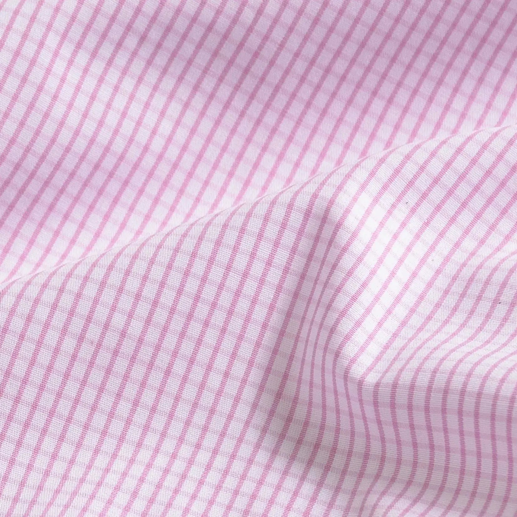 The Pink Ellair Micro Check Custom Shirt Custom Dress Shirt- Ledbury