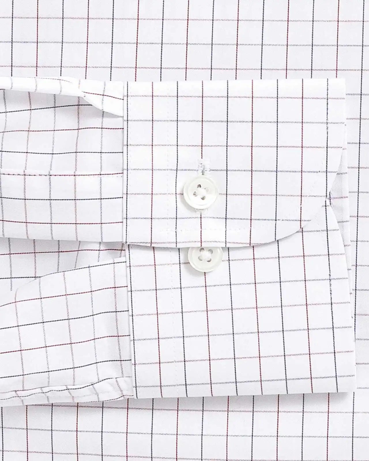 The Red Sadler Windowpane Twill Custom Shirt Custom Dress Shirt- Ledbury