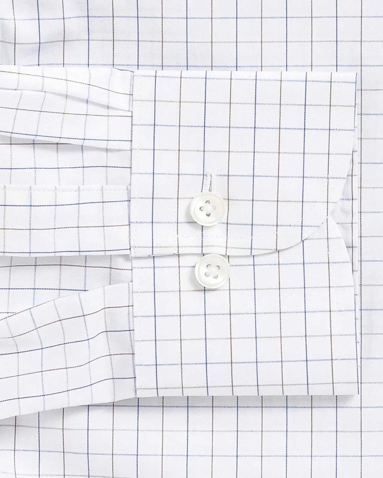 The Blue Sadler Windowpane Twill Custom Shirt Custom Dress Shirt- Ledbury