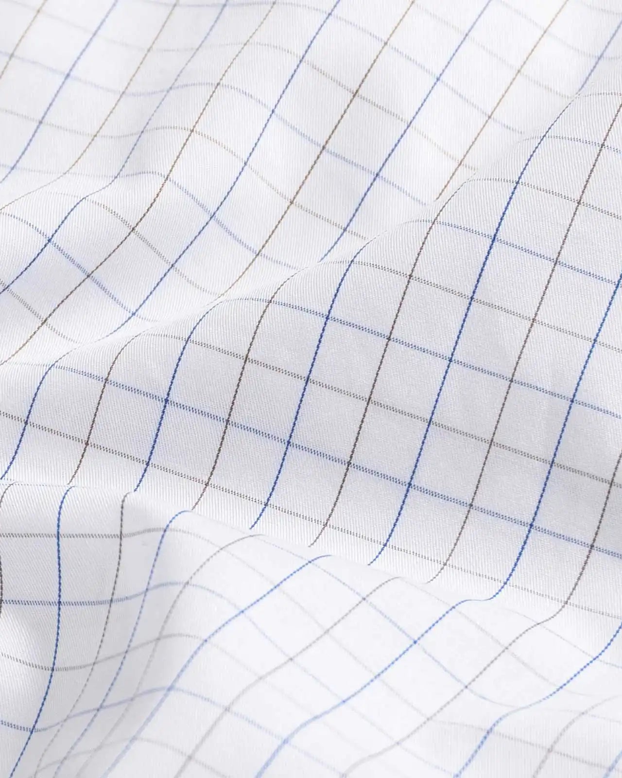 The Blue Sadler Windowpane Twill Custom Shirt Custom Dress Shirt- Ledbury