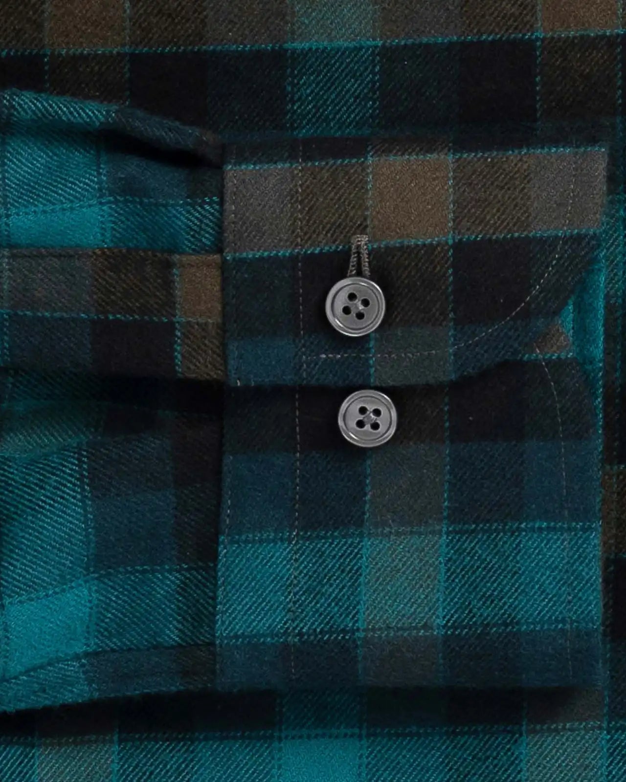 The Dark Teal Wharton Flannel Custom Shirt Custom Casual Shirt- Ledbury