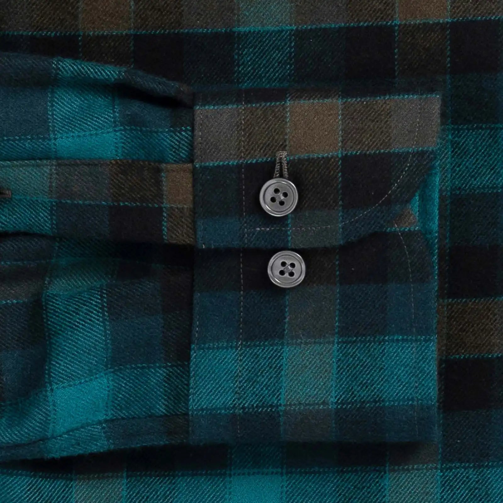 The Dark Teal Wharton Flannel Custom Shirt Custom Casual Shirt- Ledbury