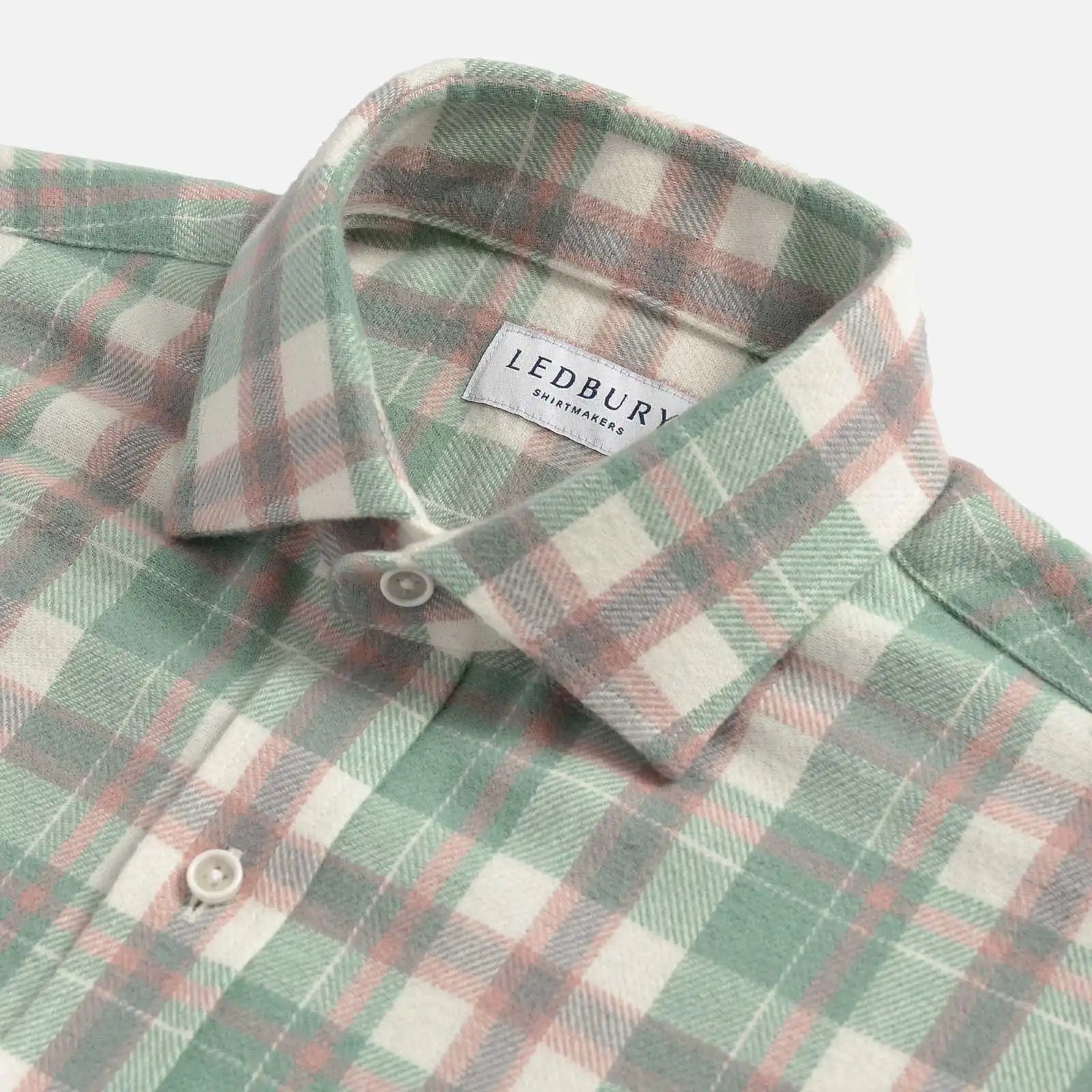 The Soft Sage Norland Flannel Custom Shirt Custom Casual Shirt- Ledbury
