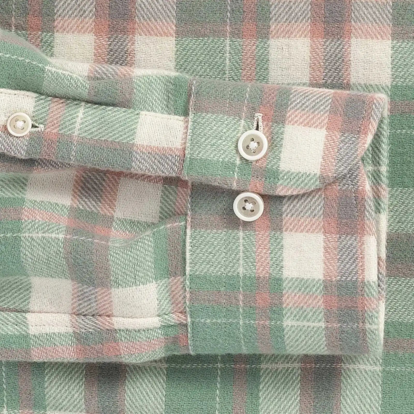 The Soft Sage Norland Flannel Custom Shirt Custom Casual Shirt- Ledbury