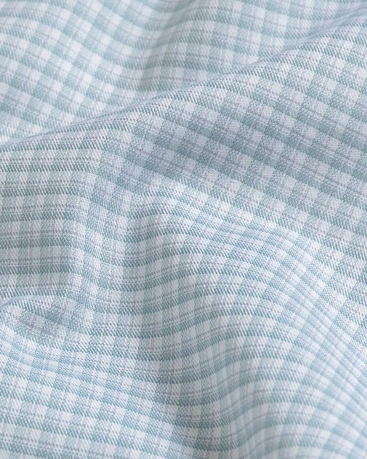 The Light Sage Albini Burrell Twill Check Custom Shirt Custom Dress Shirt- Ledbury