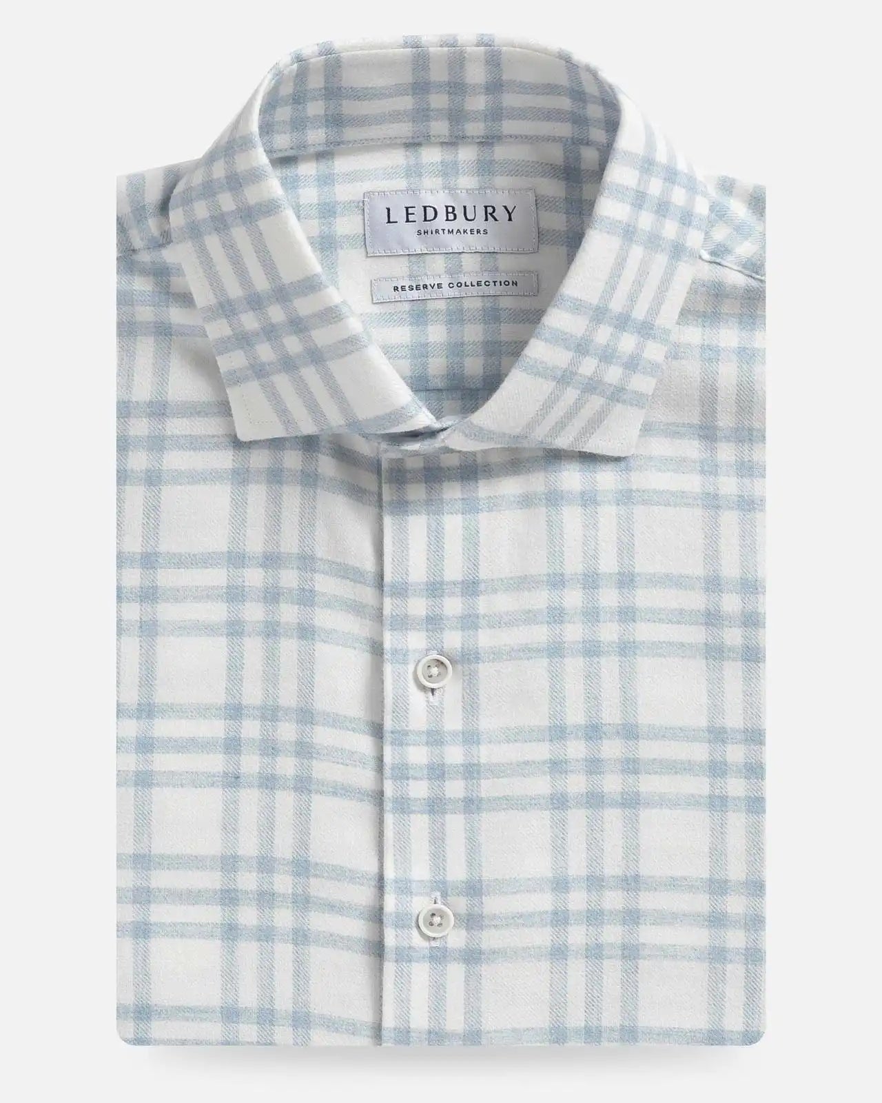 The Soft Blue Albini Arcadian Brushed Cotton Custom Shirt Custom Casual Shirt- Ledbury