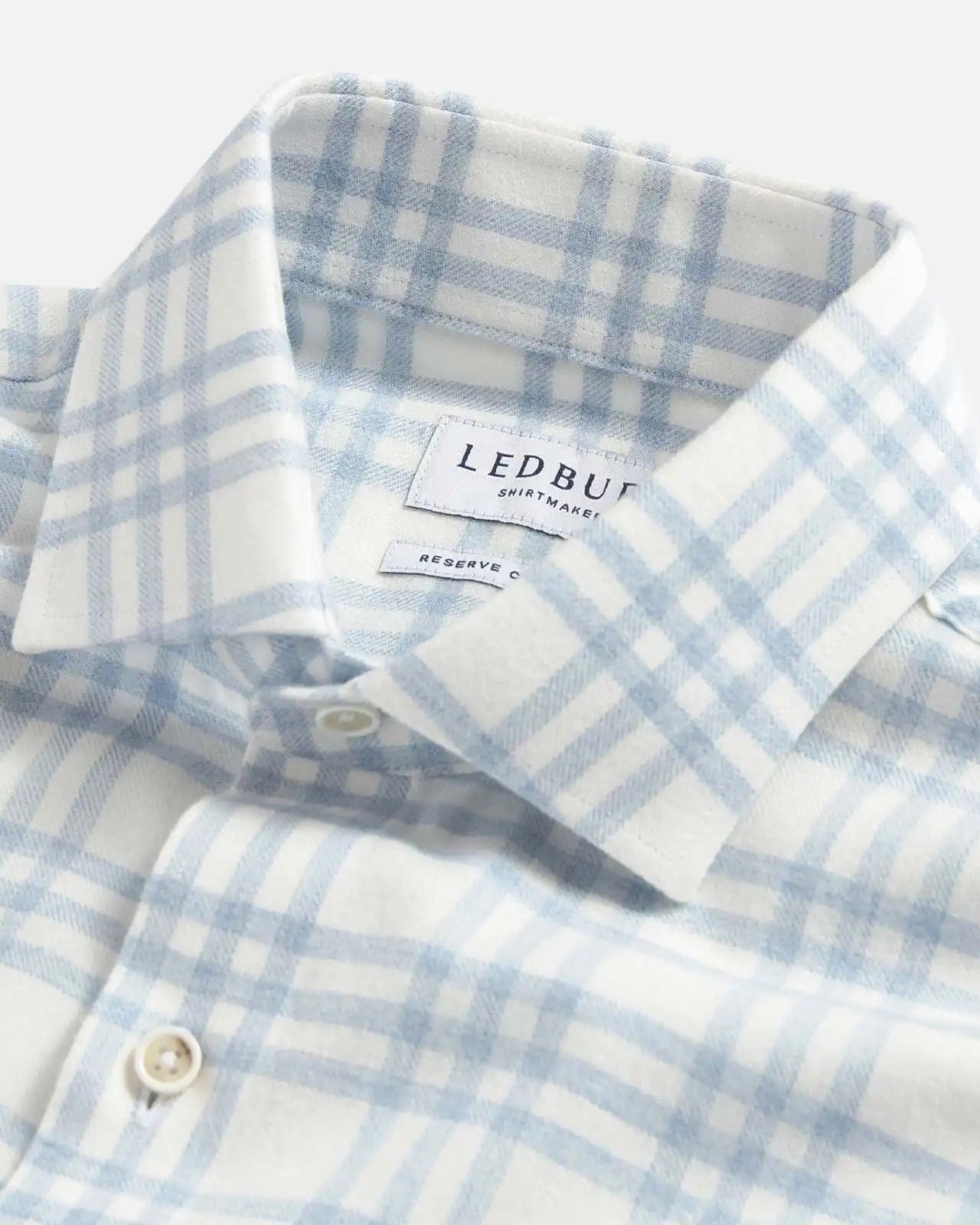 The Soft Blue Albini Arcadian Brushed Cotton Custom Shirt Custom Casual Shirt- Ledbury