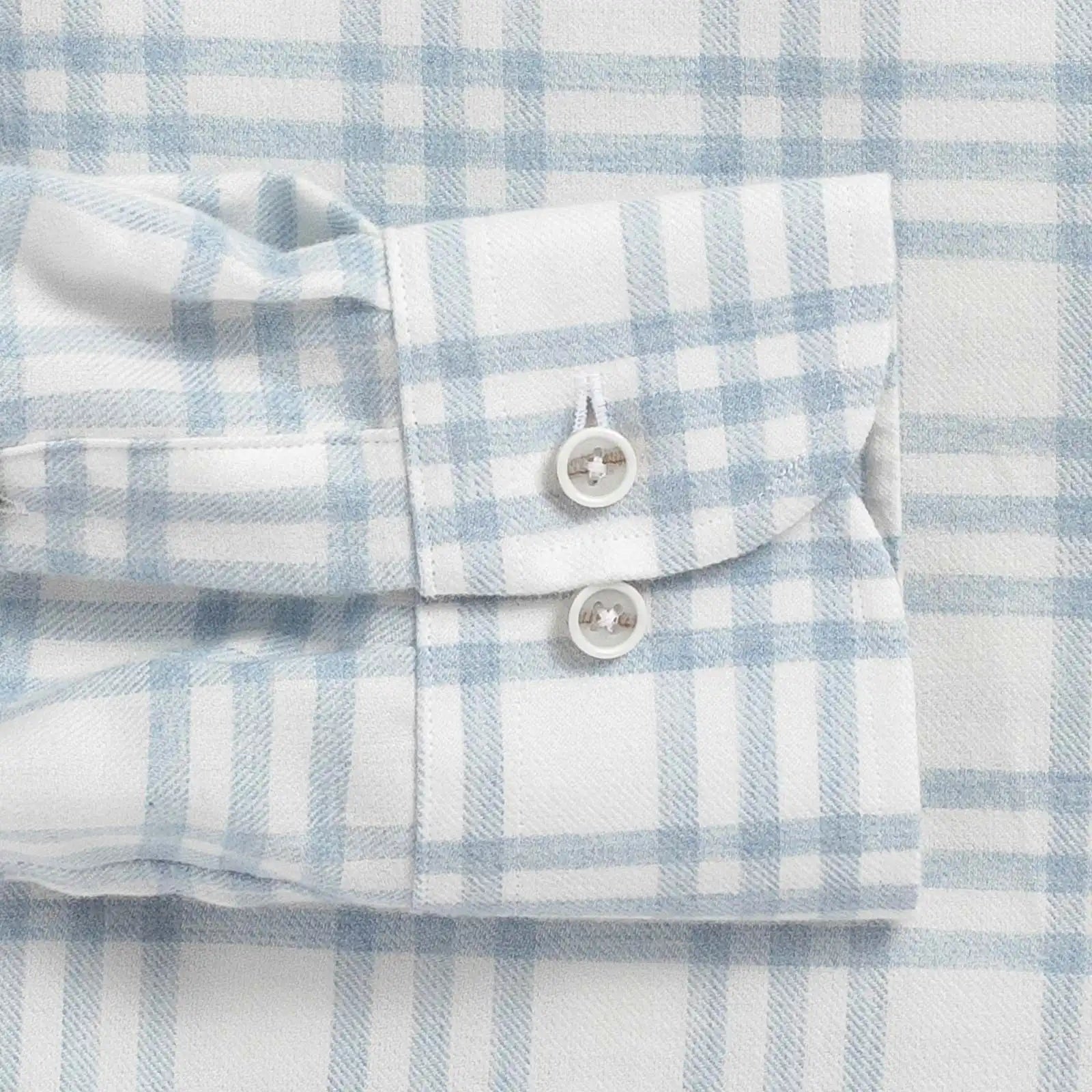 The Soft Blue Albini Arcadian Brushed Cotton Custom Shirt Custom Casual Shirt- Ledbury