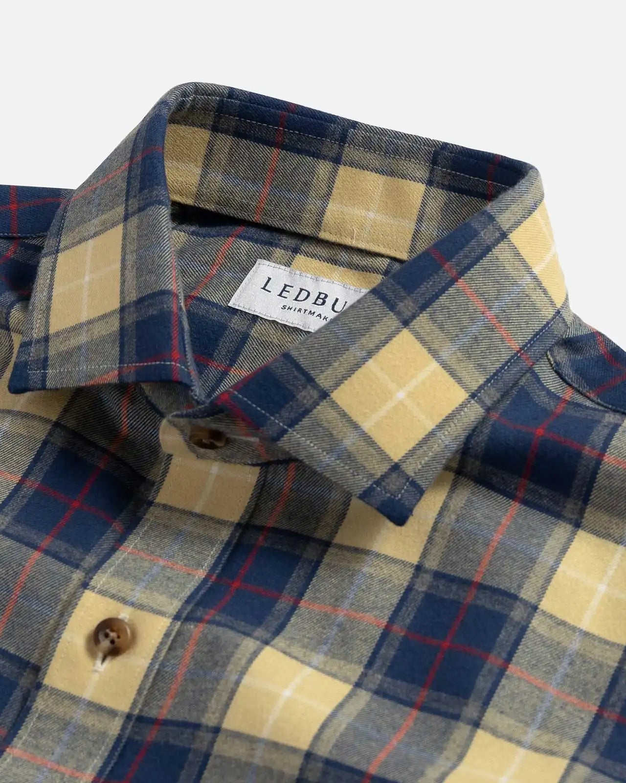 The Buff Yellow Fulton Flannel Custom Shirt Custom Casual Shirt- Ledbury