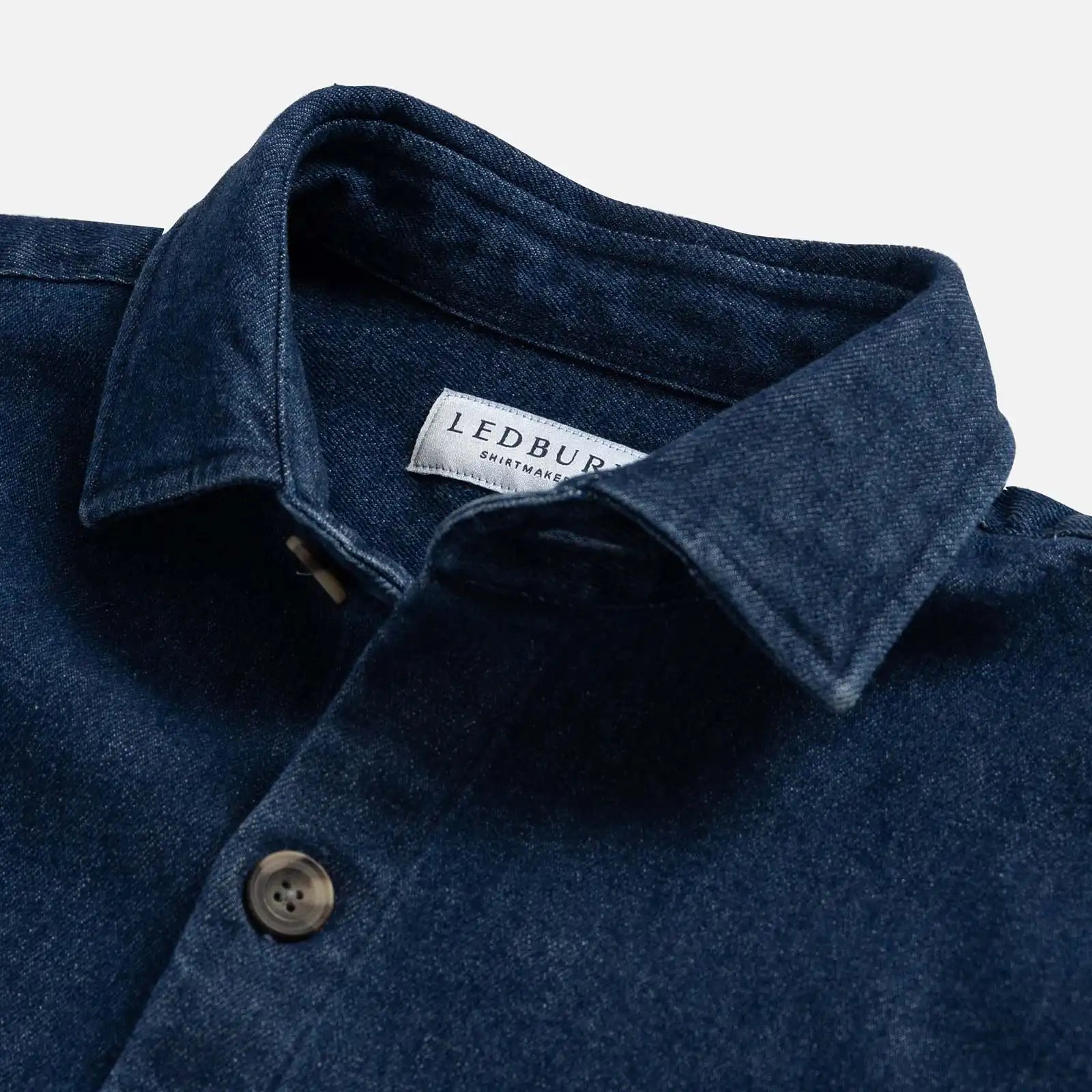 The Indigo Stretch Denim Shirt Jacket Custom Shirt Custom Shirt Jacket- Ledbury