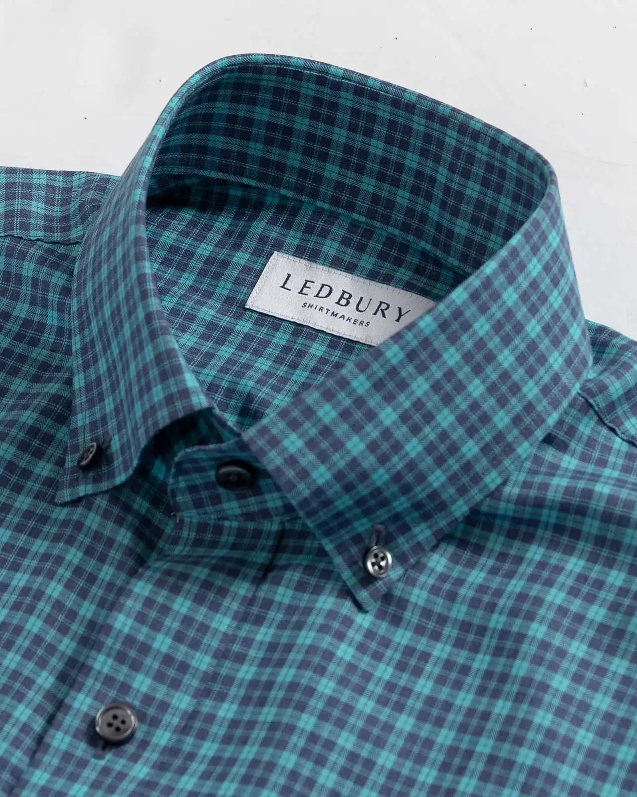 The Aqua Porter Check Custom Shirt Custom Casual Shirt- Ledbury