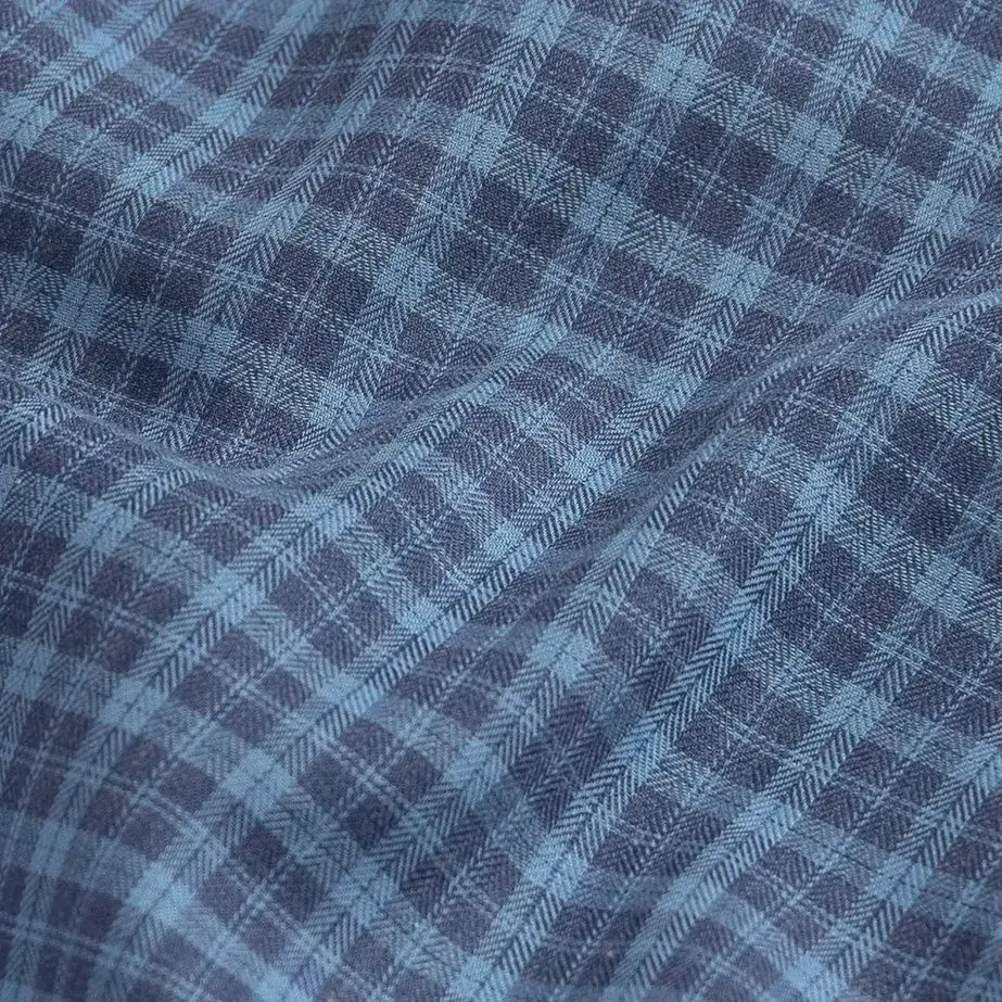 The Smoky Blue Porter Check Custom Shirt Custom Casual Shirt- Ledbury