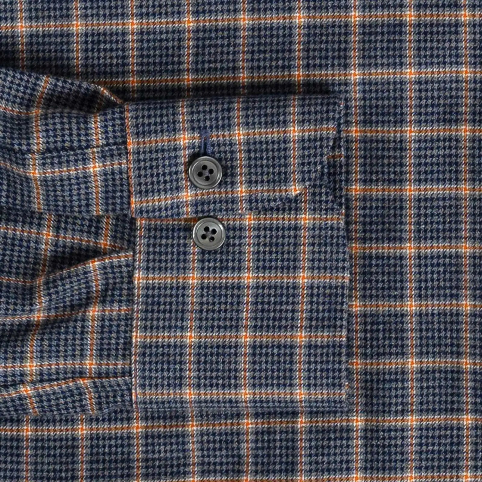 Navy Guilford custom dress shirt cuff and sleeve detail