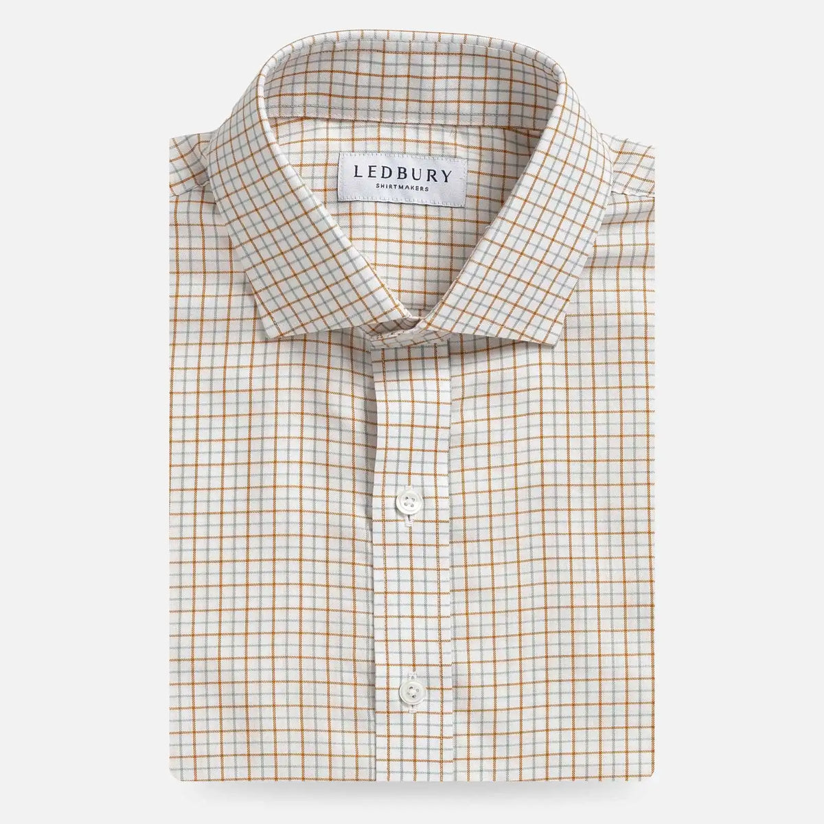 Burnt Orange Mabbett Check Dress Shirt - 4 Fits & Custom Sizing